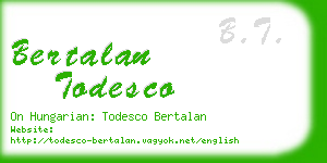 bertalan todesco business card